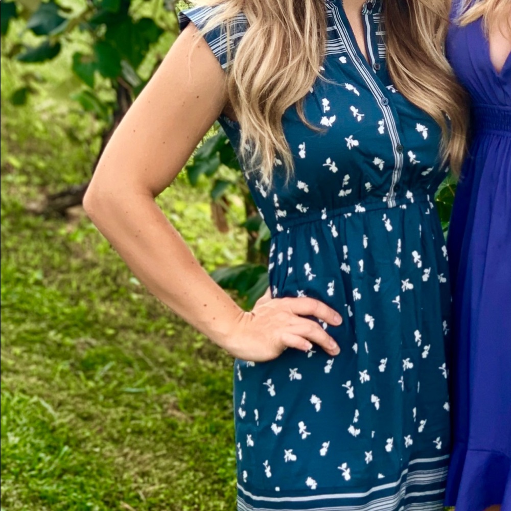 LOFT blue mini dress